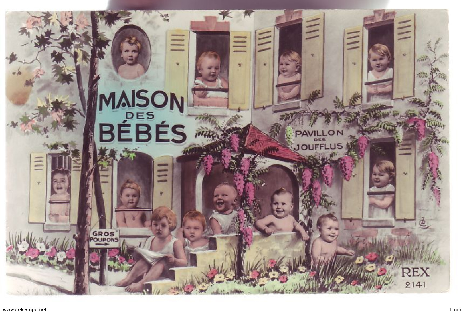 CARTE ILLUSTRÉE -  MAISON Des BÉBÉS - PAVILLONS Des JOUFFLUS - - Humour