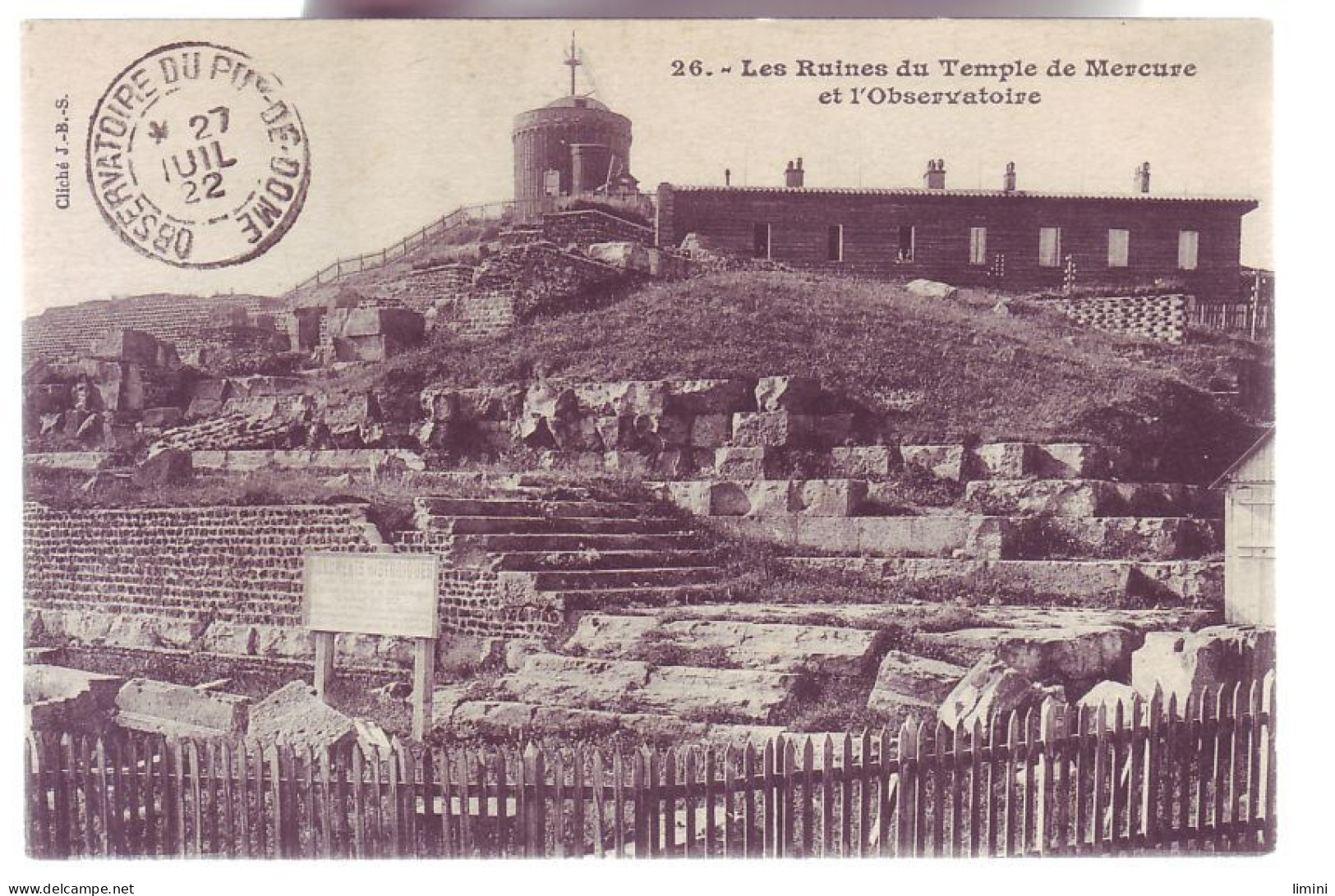 63 - PUY De DÔME - RUINES Du TEMPLE De MERCURE Et L''OBSERVATOIRE -' - Andere & Zonder Classificatie