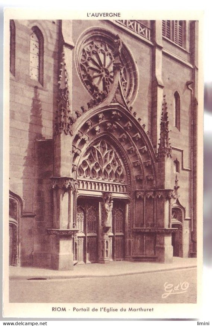 63 - RIOM - PORTAIL De L''ÉGLISE Du MARTHURET -' - Riom