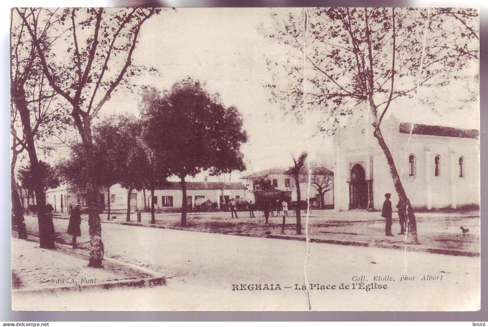 ALGÉRIE - REGHAIA - PLACE De L''ÉGLISE - ANIMÉE -' - Sonstige & Ohne Zuordnung