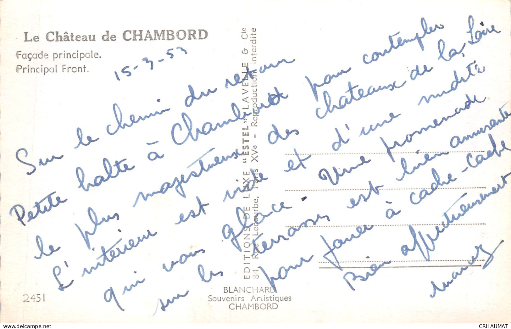 41-CHAMBORD-N°5136-H/0157 - Chambord