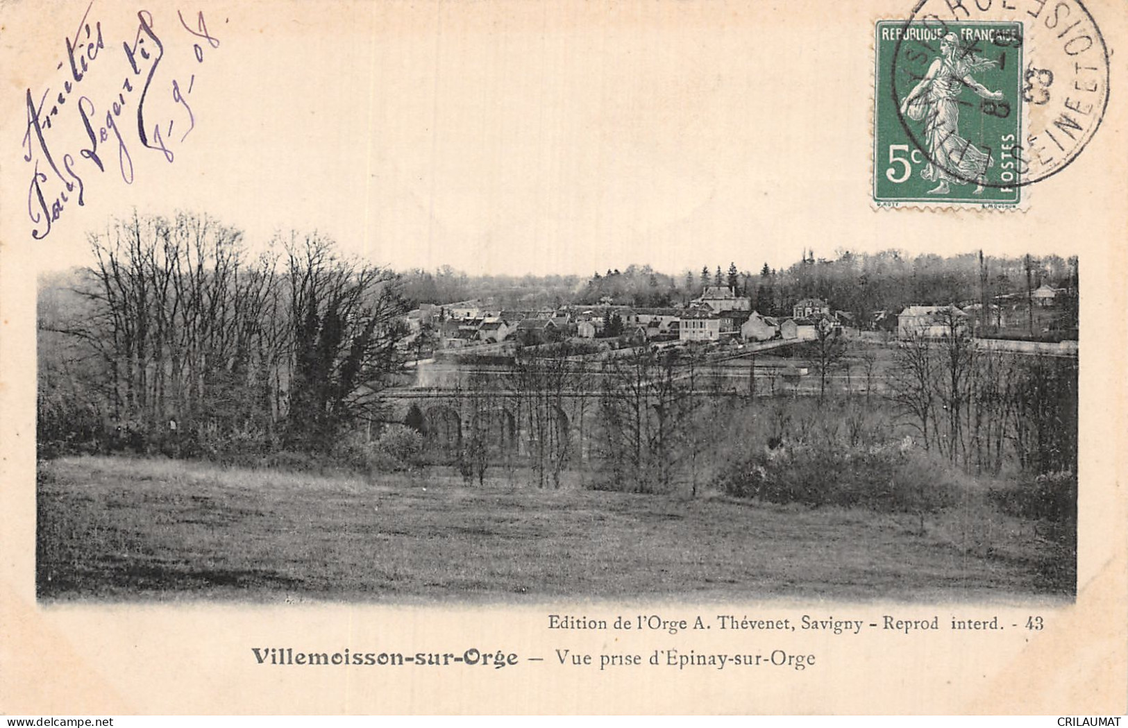 91-VILLEMOISSON SUR ORGE-N°5136-G/0177 - Autres & Non Classés