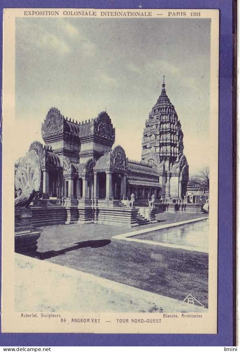 75 -PARIS EXPOSITION COLONIALE 1931 - CAMBODGE - TEMPLE ANGKOR-VAT - TOUR NORD-EST -  - Kambodscha