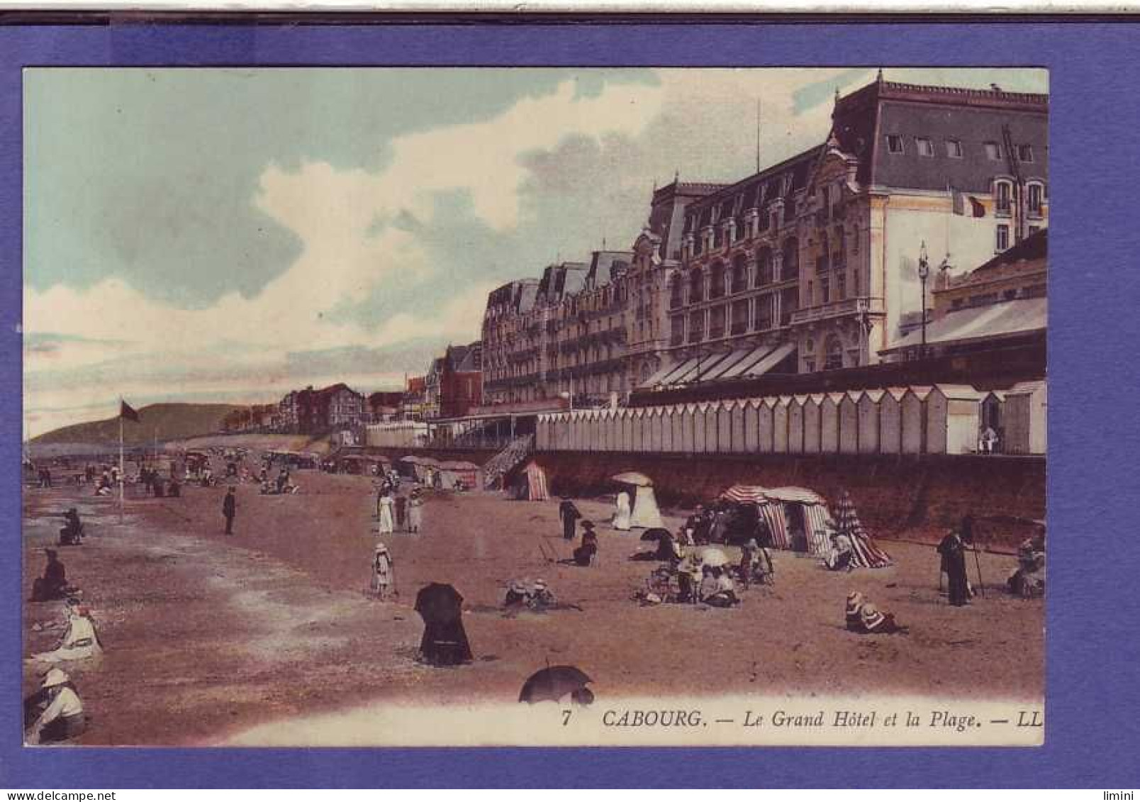 14 - CABOURG - GRAND HOTEL Et La PLAGE - ANIMÉE - COLORISÉE -  - Cabourg