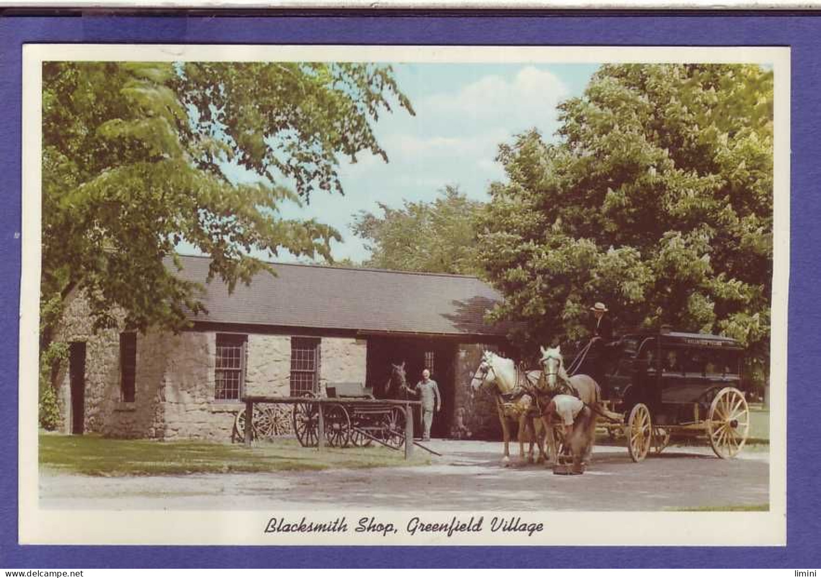 ÉTATS UNIS -  MICHIGAN - DEARBORN - BLACKSMITH SHOP - GREEFIELD VILLAGE - ATTELAGE - ANIMÉE - - Dearborn