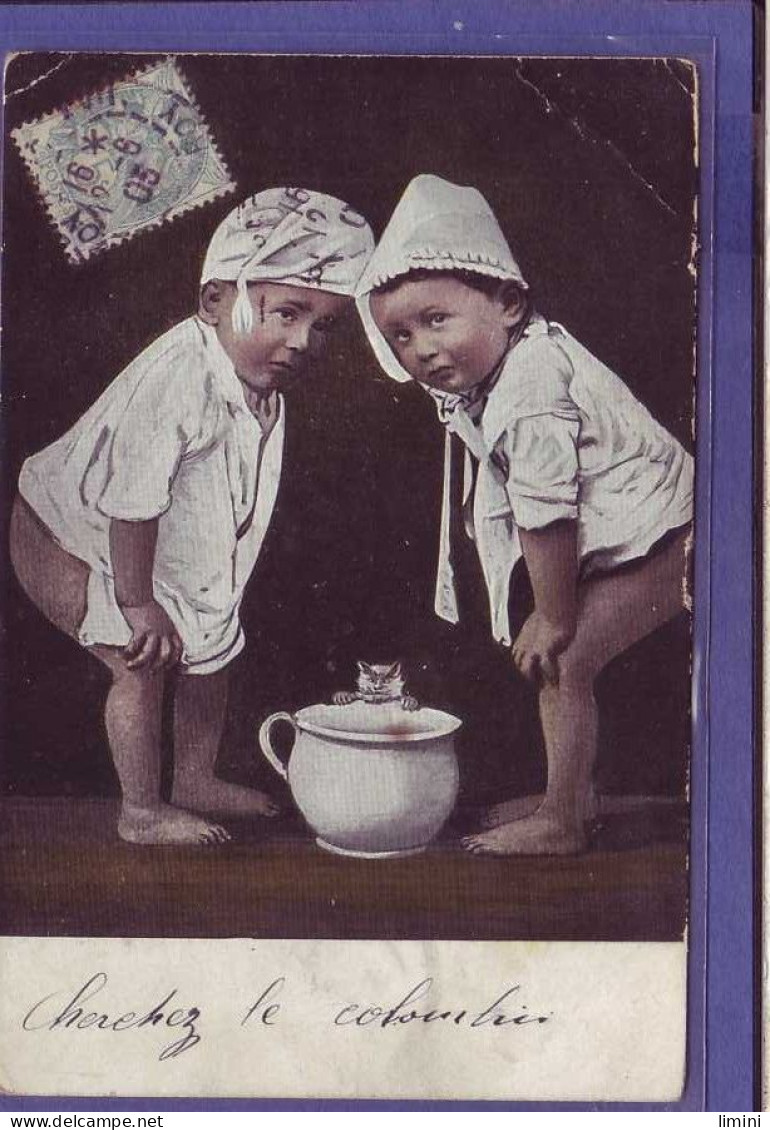 COUPLE ENFANT - ENFANT En BONNET De NUIT DEVANT Un POT De CHAMBRE -  - Humorous Cards