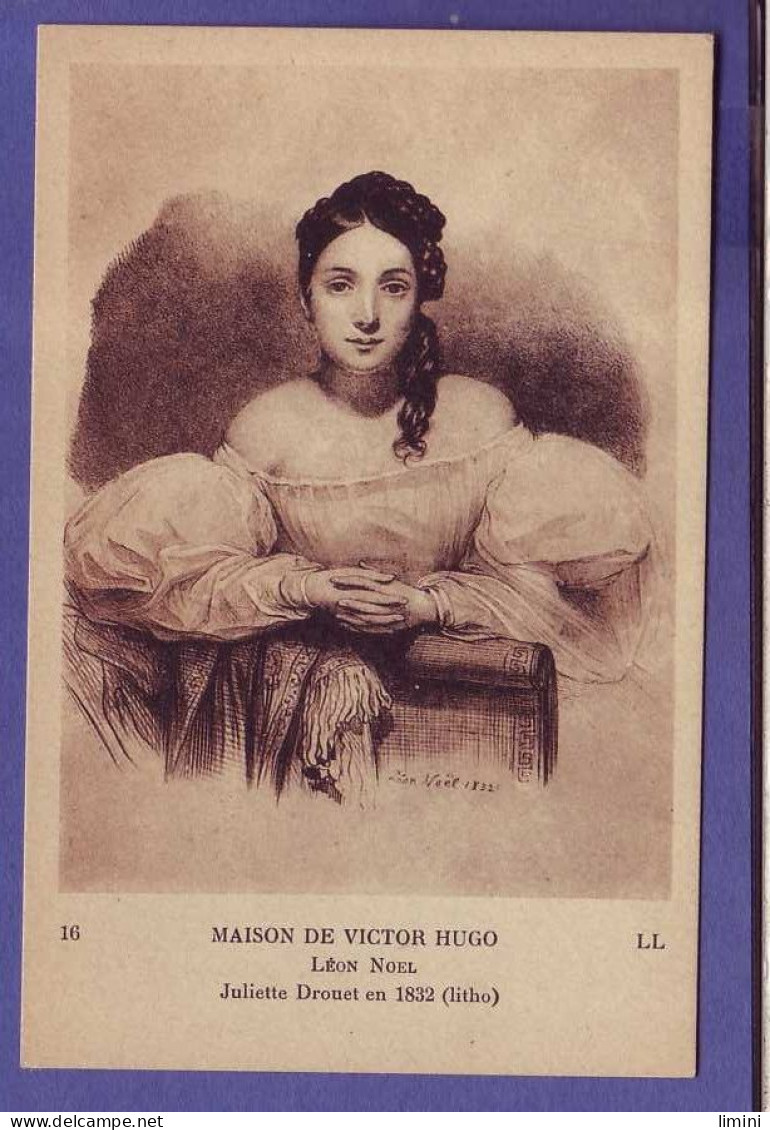 75 - PARIS - CARTE ILLUSRÉE - JULIETTE DROUET En 1832  - MAISON De VICTOR HUGO -  - Museums