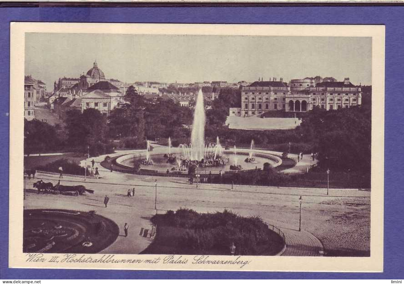 AUTRICHE - HOCHSTRAHLBRUNNEN MIT PALAIS SCHNARXENBERG - ATTELAGE -  ANIMÉE - - Other & Unclassified