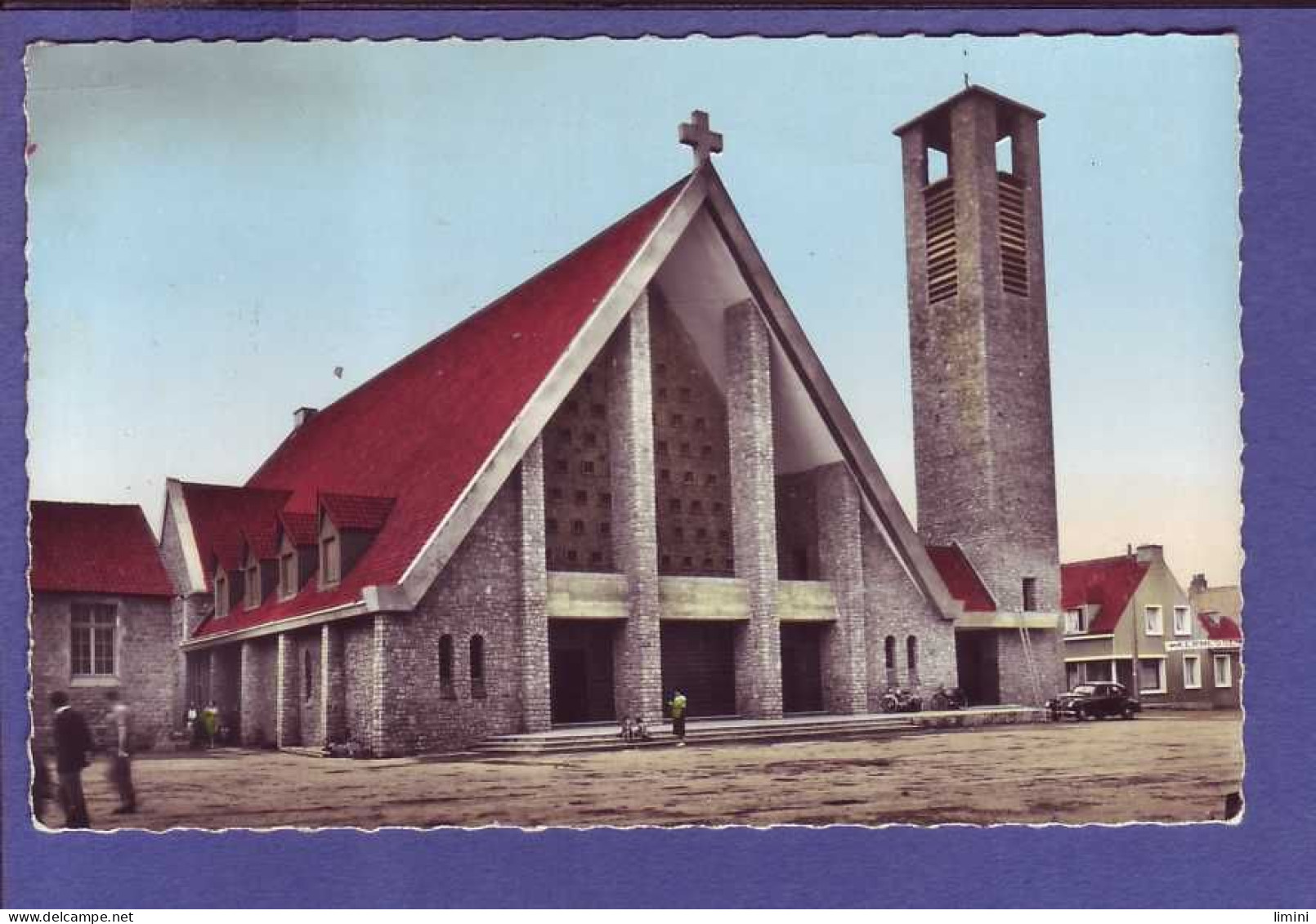 62 - LE PORTEL - ÉGLISE - COLORISÉE - AUTOMOBILE 203  - ANIMÉE - - Le Portel