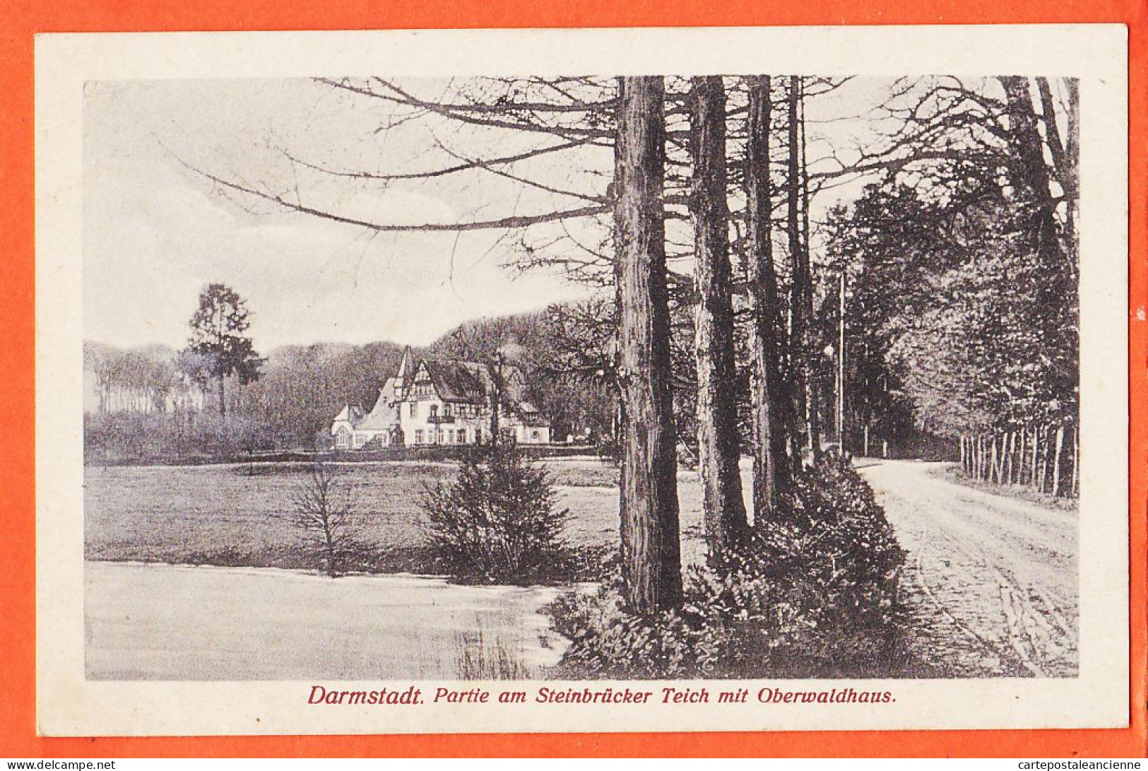 38910 / ⭐ ◉  (•◡•) DARMSTADT Hessen ◉ Partie Steinbrucker Teict Oberwaldhaus 1910s  ◉ STEINIGER Hofbuchhandlung 7819 - Darmstadt