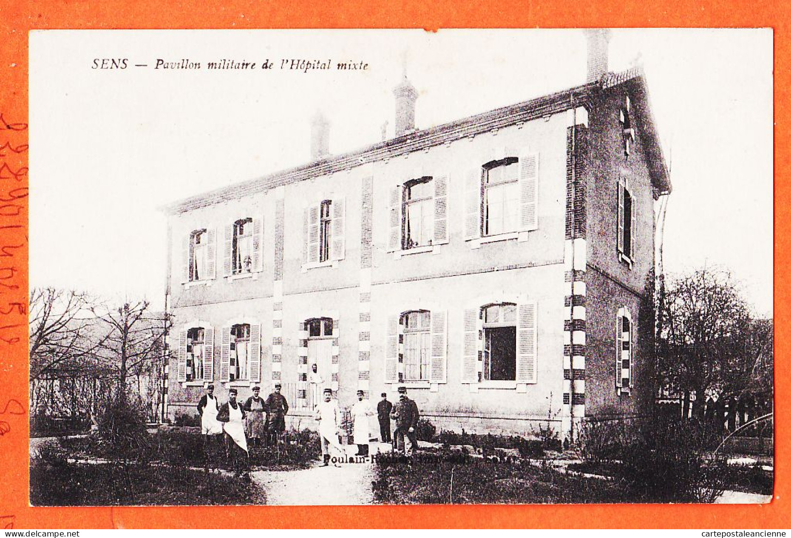 38975 / ⭐ SENS 89-Yonne ◉ Pavillon Militaire Hopital Mixte 1915s Imprimeur-Editeur COLLAS Cognac Edition POULAIN-ROCHER - Sens
