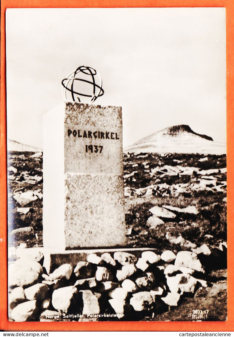 38959 / ⭐ POLARCIRKEL 1937 Norge Norway Polarsirkelstotten ◉ Cercle Polaire Norvege 1960s ◉ Photo-Bromure MITTET 2833/17 - Norwegen
