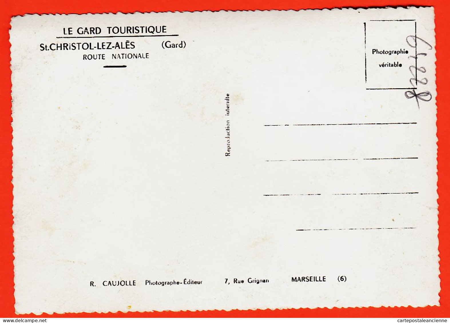 38958 / ⭐ ♥️ SAINT-CHRISTOL-LEZ-ALES St 30-Gard ◉ Route Nationale Automobiles 1960s ◉ Bromure CAUJOLLE Photo-Edit - Otros & Sin Clasificación