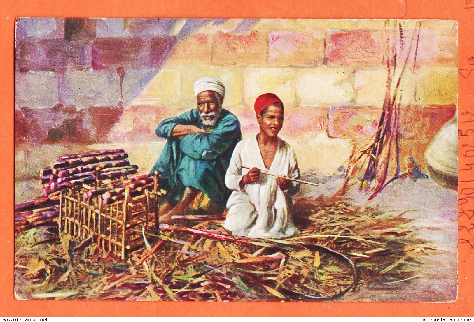 38956 / ⭐ ◉ Egypt Ethnic Petit Metier Petit Vendeur Cannes à Sucre Egyptien 1910s  ◉ The Cairo Postcard Trust N° 165,5 - Persons
