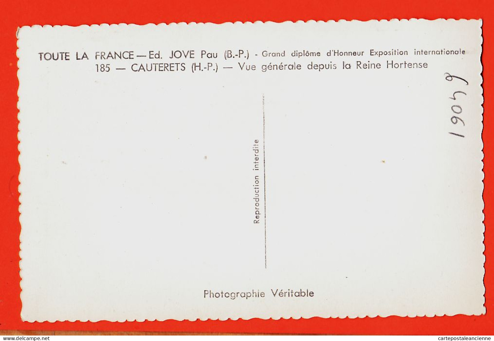 38746 / ⭐ ◉  (•◡•) CAUTERETS 65-Htes-Pyrenees ◉ Vue Generale Depuis Reine HORTENSE Toute FRANCE ◉ Photo-Bromure JOVE 185 - Cauterets
