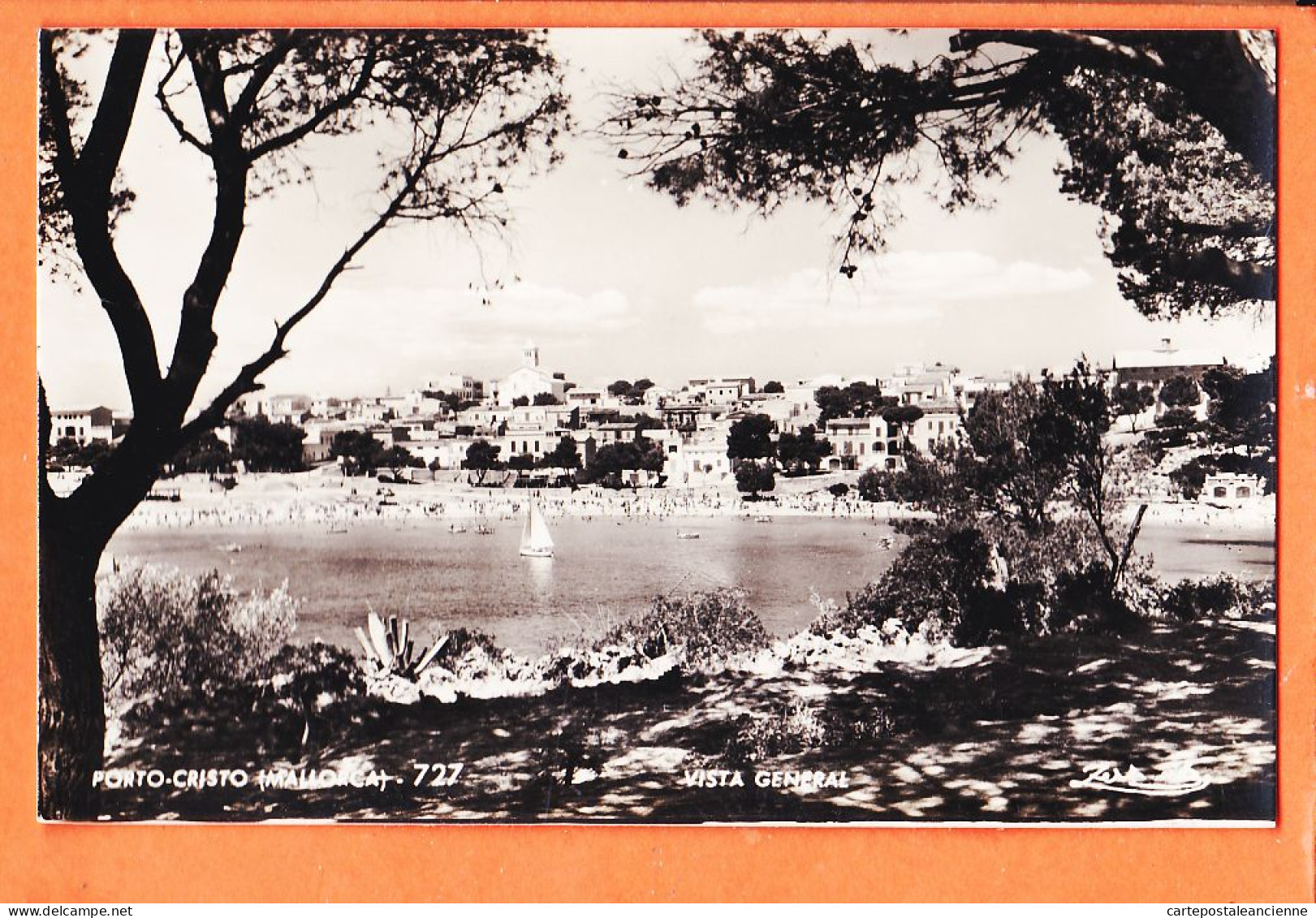 38676 / ⭐ ◉ PORTO-CRISTO Mallorca Baleares ◉ Vista General 1950s ◉ Fotografo  Talleres ZERKOWITZ 727 - Mallorca