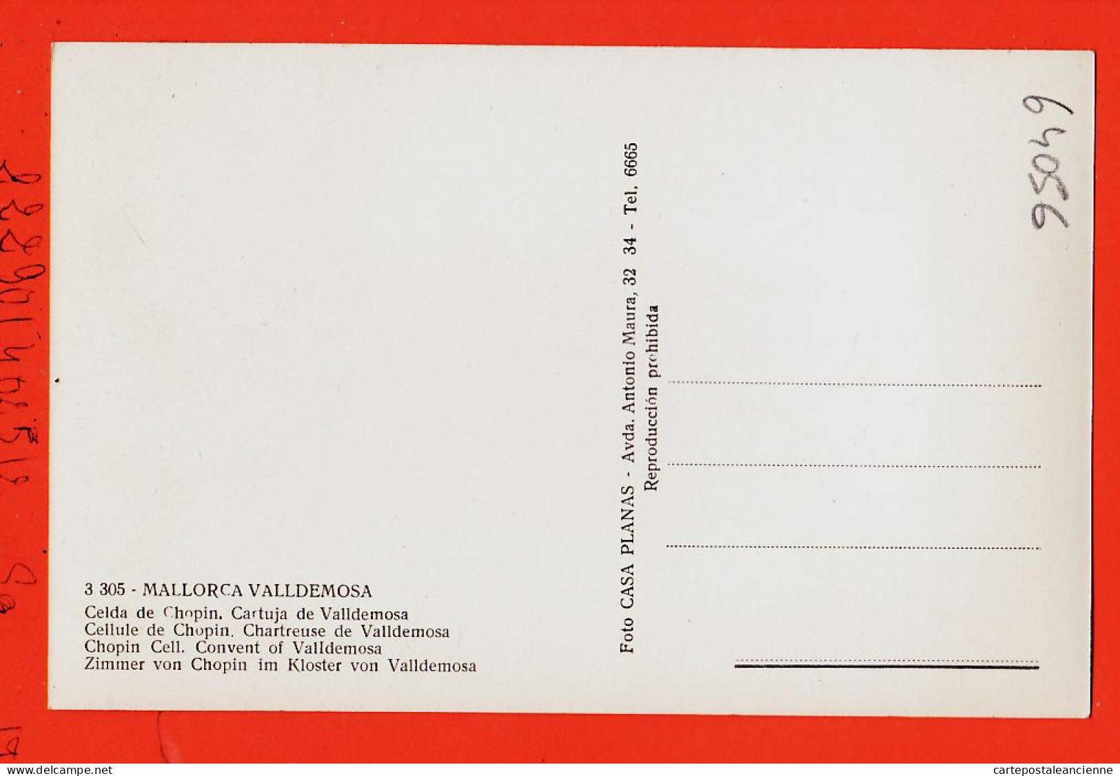 38673 /⭐ ◉ MALLORCA Islas Baleares ◉ VALLDEMOSA Celda Cartuja Cellule CHOPIN Chartreuse 1950 ◉ Photo-Bromure CASA PLANAS - Mallorca