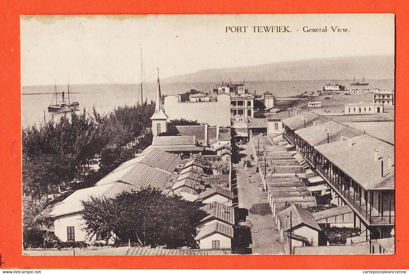 38930 / ⭐ PORT TEWFIEK Taufiq Port Entré Canal SUEZ Egypte General View Vue Generale 1900s LIVADAS COUTSICOS 381 Egypt - Other & Unclassified