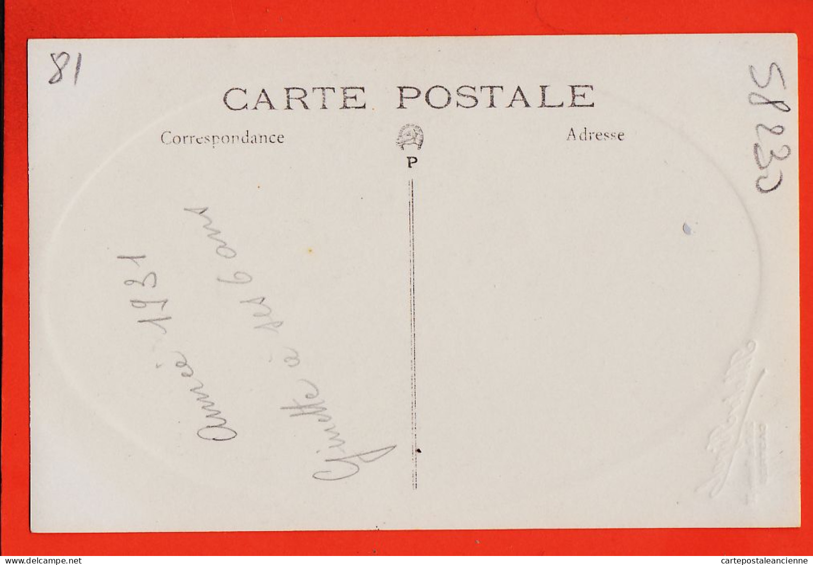 38861 / ⭐ Carte-Photo CASTRES 81-Tarn Cachet à Sec Photographe RIGAL 26 Rue HENRY IV GINETTE à Ses 6 Ans Année 1931  - Castres