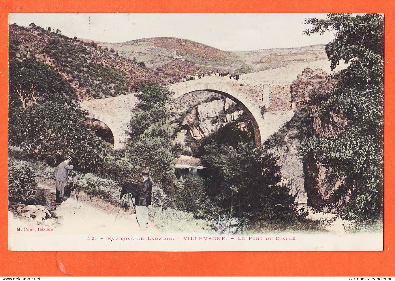 38637 / ⭐ VILLEMAGNE Environs LAMALOU 34-Hérault Photographe Pont Du DIABLE 1913 à COUSIN Tours Edition PONS Beziers 52 - Autres & Non Classés