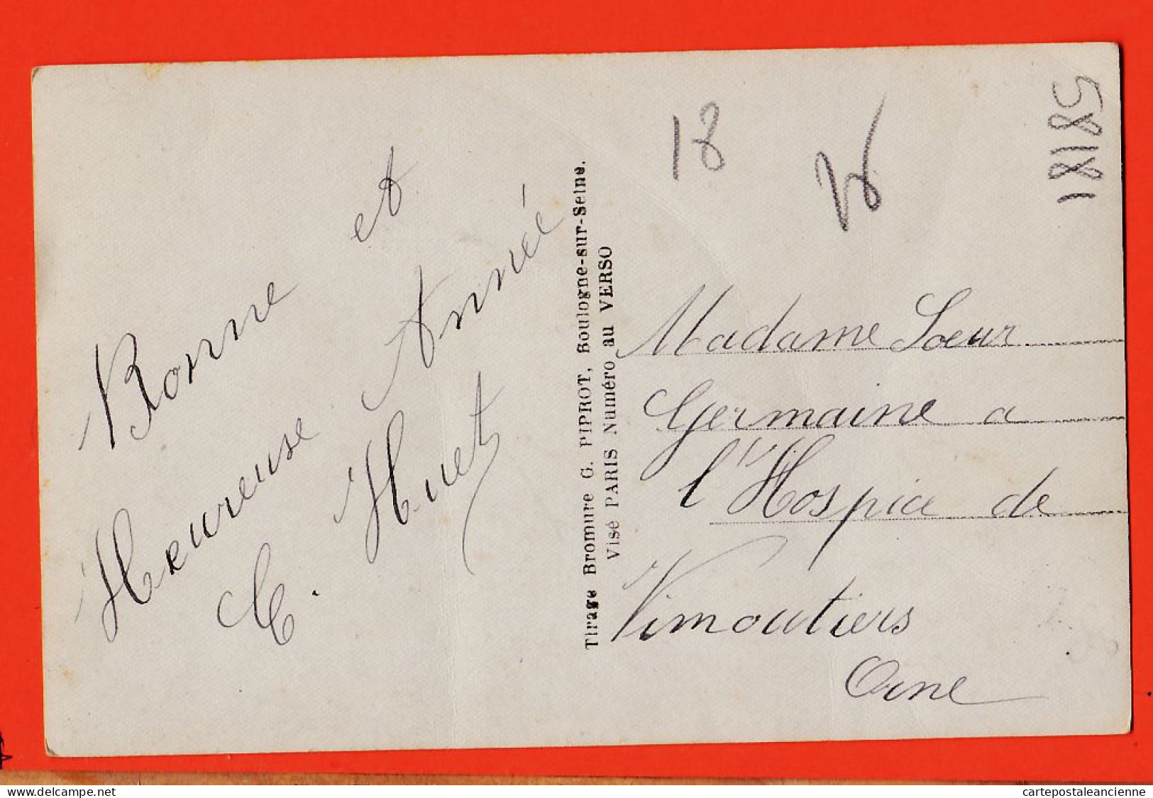 38847  / ⭐ ANGE GARDIEN Flamme Surgit Trouble Jeu Apaise Feu 1910s HUET à Soeur GERMAINE Hospice Vimoutiers DIX 263/1 - Angels