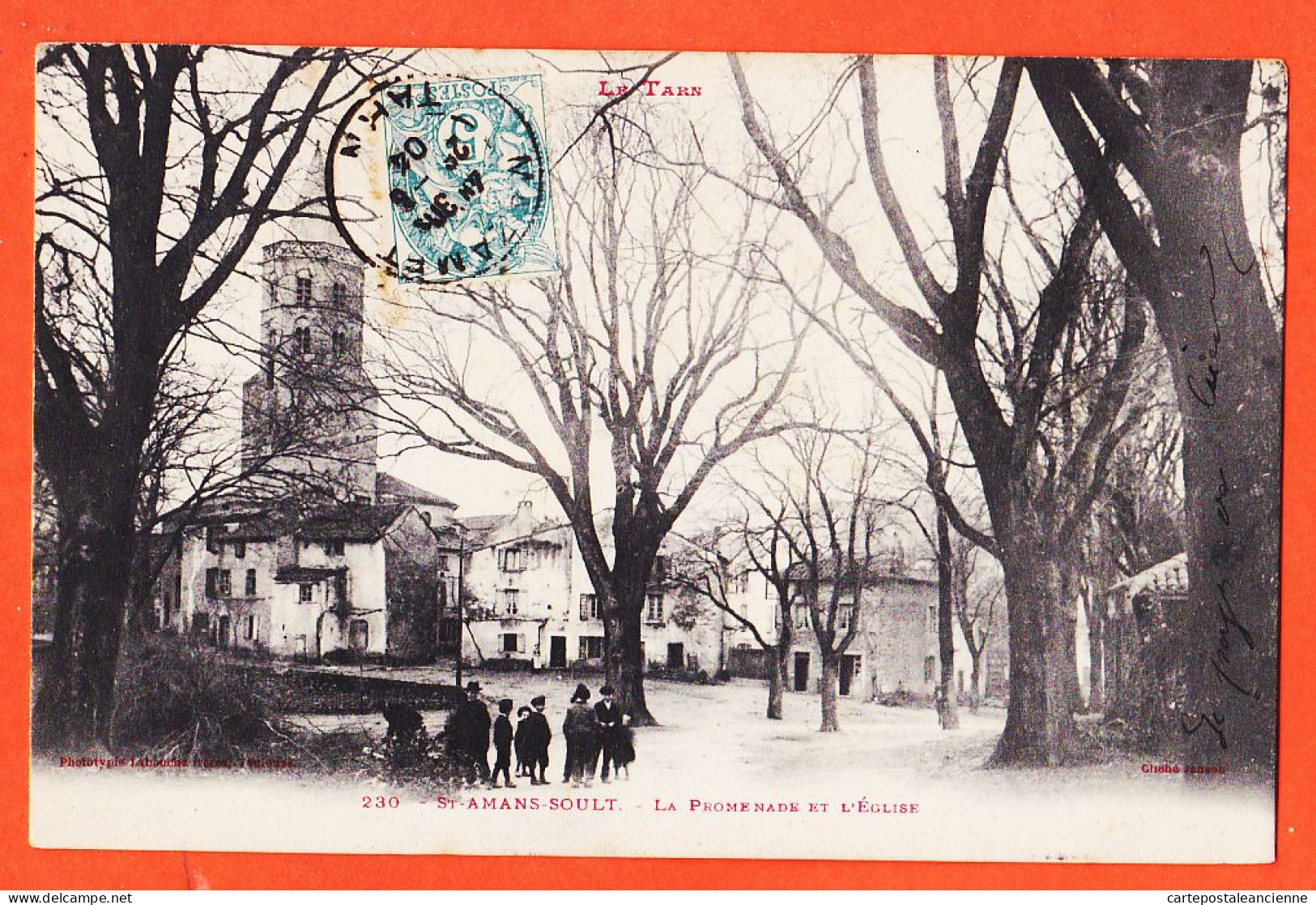 38880 / ⭐ SAINT-AMANS-SOULT Tarn Promenade Eglise 1904 à GUIRAUD Pharmacie Populaire Rue Castres Toulouse-LABOUCHE 230 - Autres & Non Classés