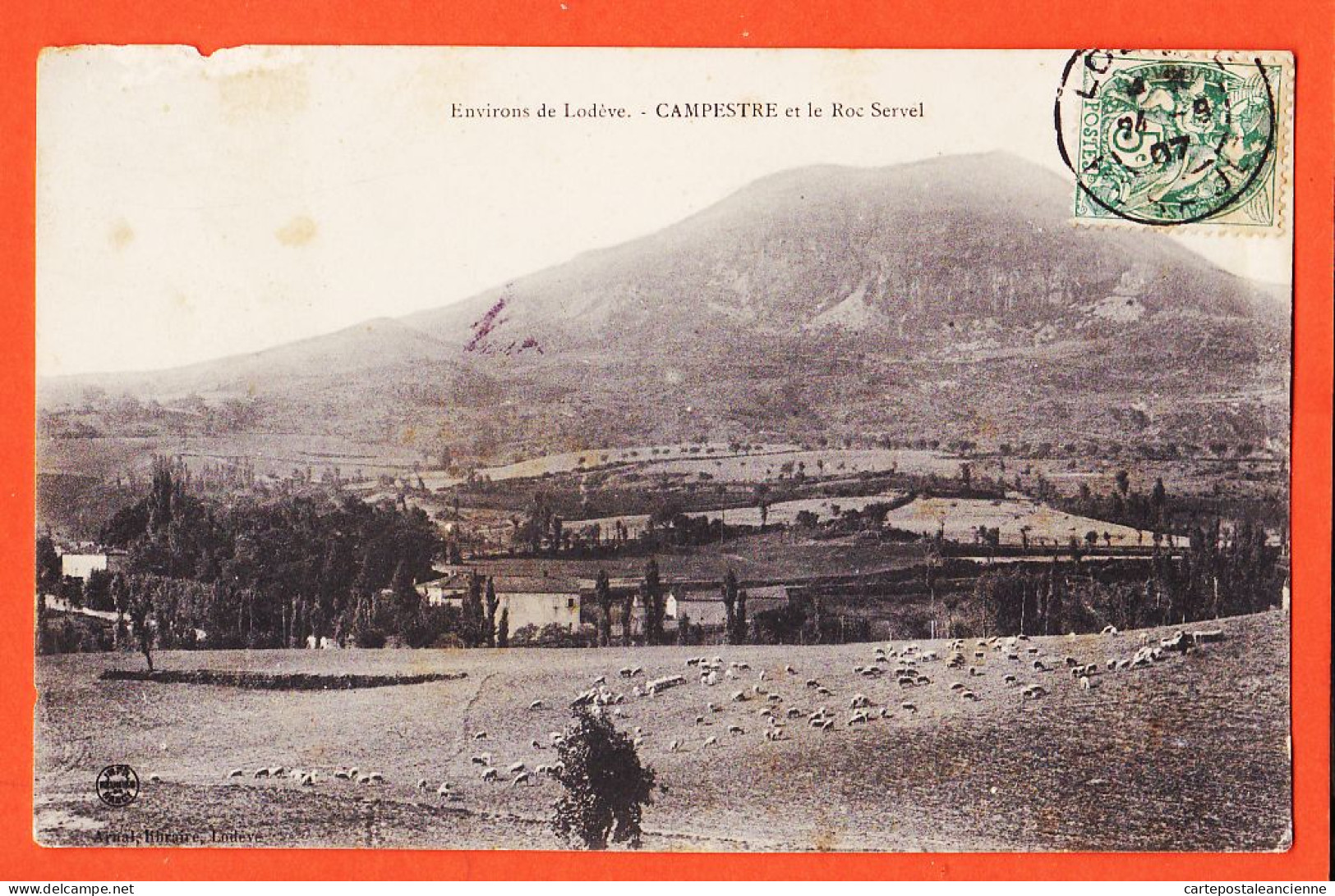 38636 / ⭐ CAMPESTRE Environs De LODEVE 34-Hérault Roc SERVEL 1907 à BOUTET Facteur Cycliste Paris XIV / Libraire ARNAL  - Other & Unclassified