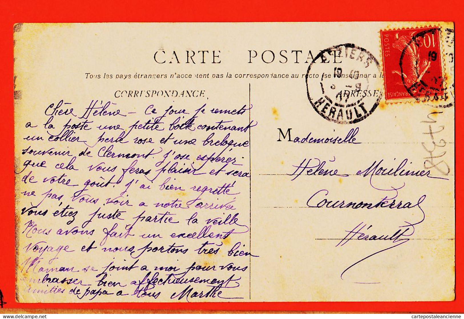 38579 / ⭐ BEZIERS Hérault Multivues 1907 De Marthe à Hélène MOULINIER Cournonterral  - Beziers