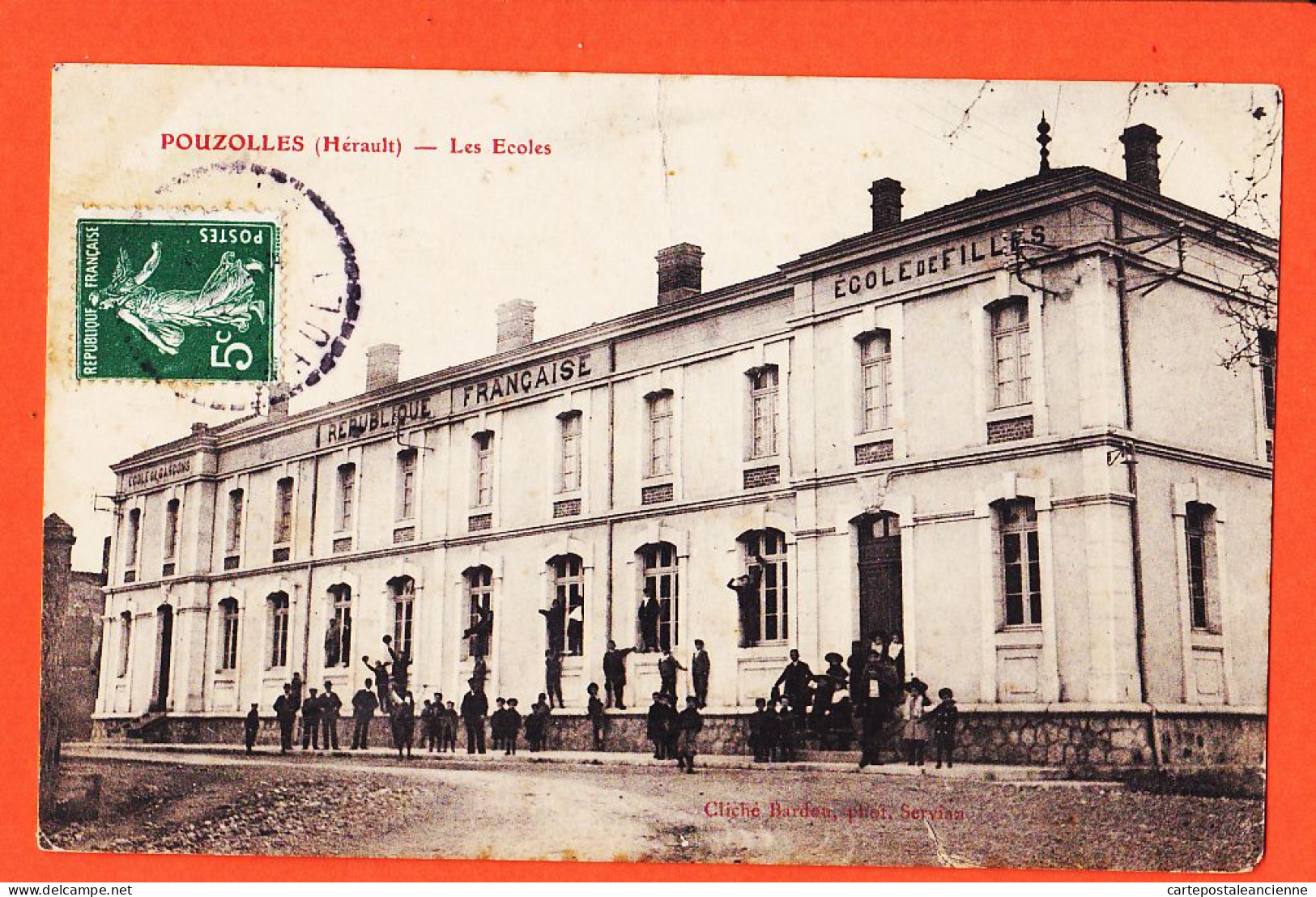 38612 / ⭐ POUZOLLES Hérault Ecoles Filles Garçons 1910s à BESSIERE Ernest BARTHE Castres Cliché BARDOU Photo SERVIAN - Other & Unclassified