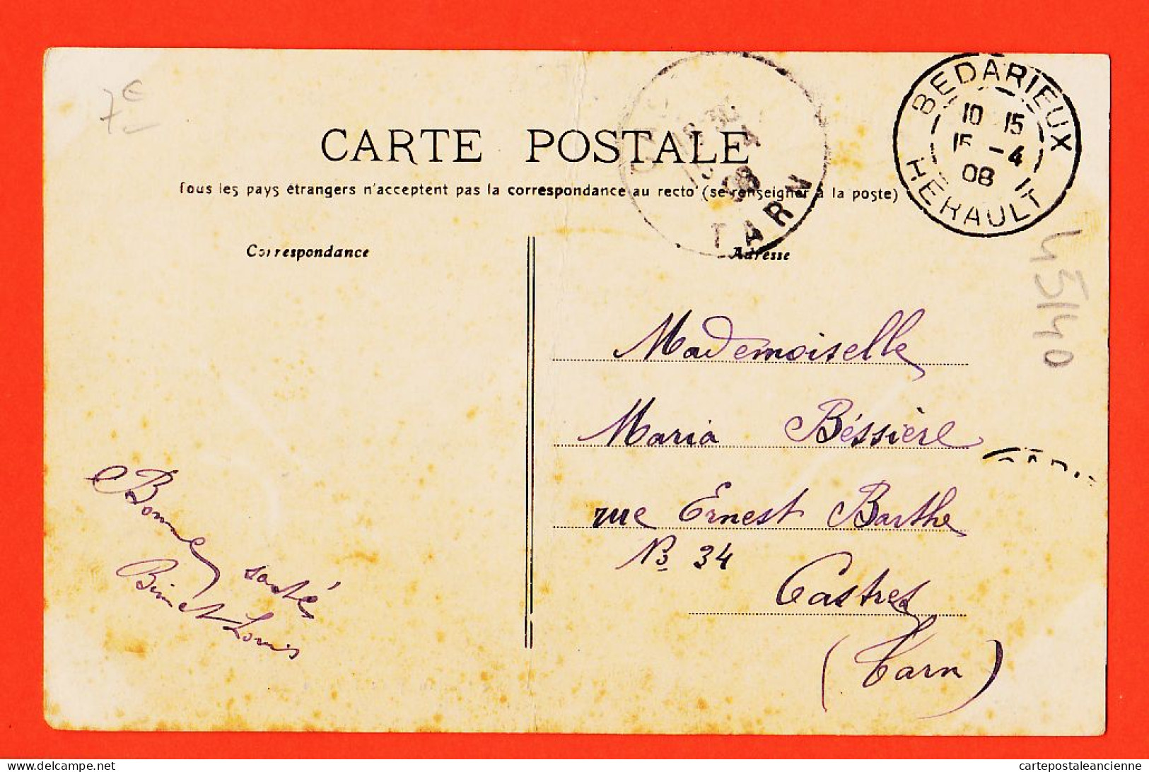 38612 / ⭐ POUZOLLES Hérault Ecoles Filles Garçons 1910s à BESSIERE Ernest BARTHE Castres Cliché BARDOU Photo SERVIAN - Andere & Zonder Classificatie