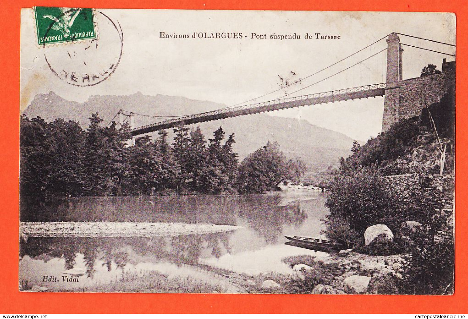 38665 / ⭐ ♥️ Environs OLARGUES Hérault Pont Suspendu TARSSAC 1910s à Rosalie ARNAUD Rue Corne-Basse Castres-Edit VIDAL - Other & Unclassified