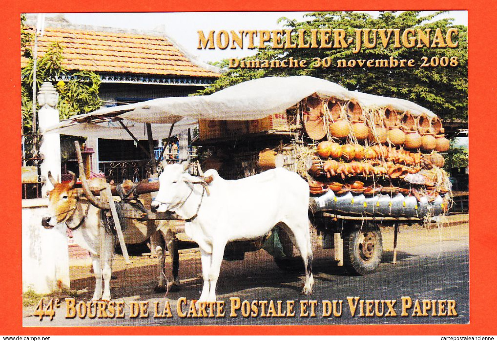 38610 / ⭐ JUVIGNAC-MONTPELLIER 44e Bourse Carte Postale 2008 Marchand POTIER Au CAMBODGE CP N° 1423 Photo Yves MIRMAN - Other & Unclassified