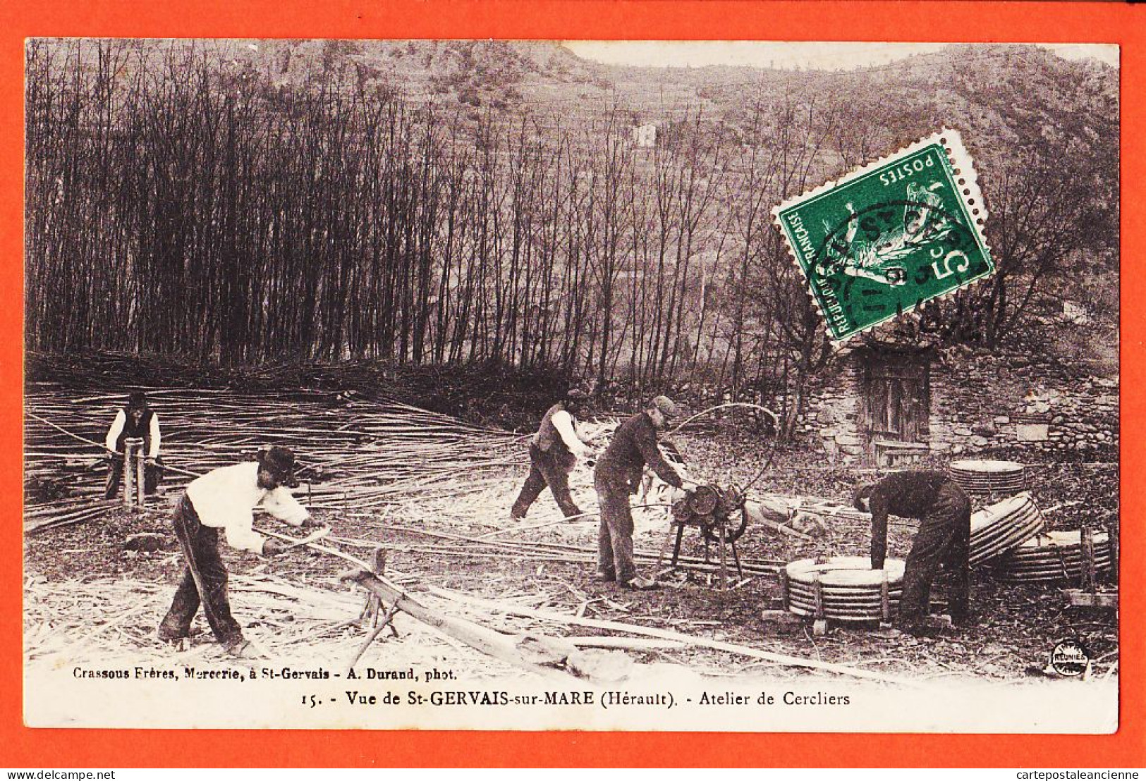 38664 / ⭐ ♥️ SAINT-GERVAIS-sur-MARE 34-Hérault Atelier CERCLIERS 1911 De ARRIVAT à CAHUZAC Servian- Mercerie CRASSOUS - Autres & Non Classés