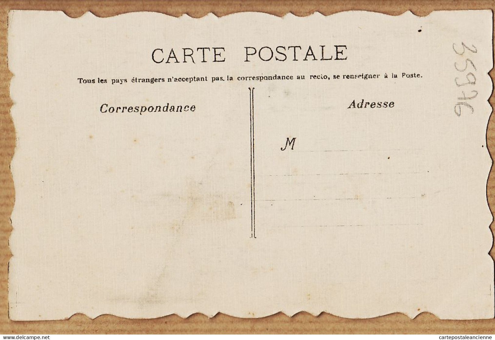 38692  / ⭐ HEUREUX NOËL Carte Toilée Bords "Découpés" 1905s  - Autres & Non Classés