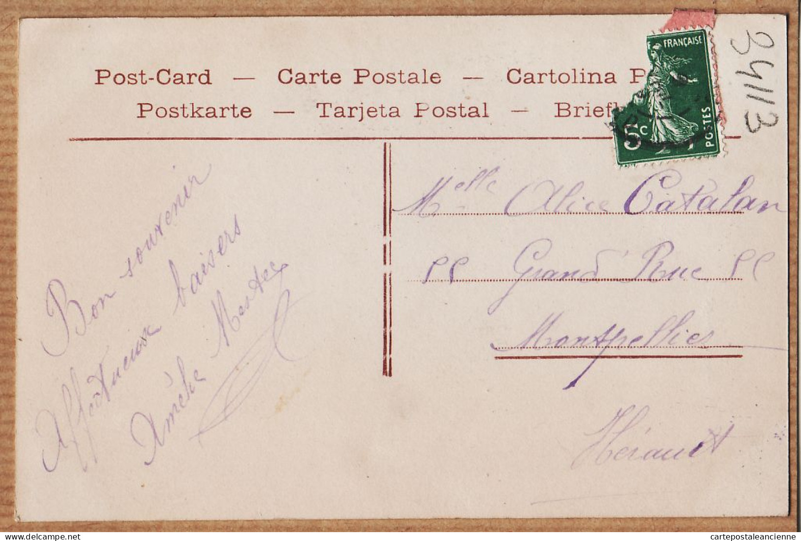 38829  / ⭐ HEUREUSES PÂQUES Fillette Oeuf Cassé 1905s à Alice CATALAN Grand-Rue Montpellier - PC 4517 - Ostern