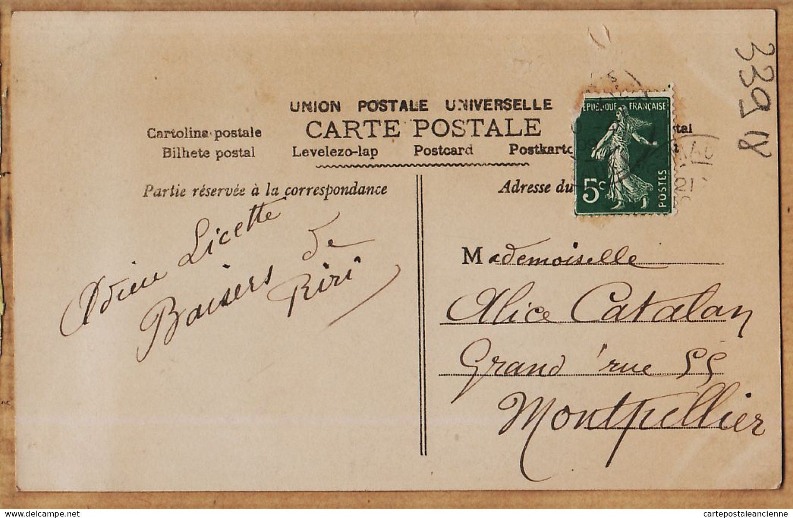 38825  / ⭐ JOYEUSES PÂQUES Fillette Garçonnet Portant Oeuf Géant 1910 à Alice CATALAN Montbazin U-D-D 367 - Ostern