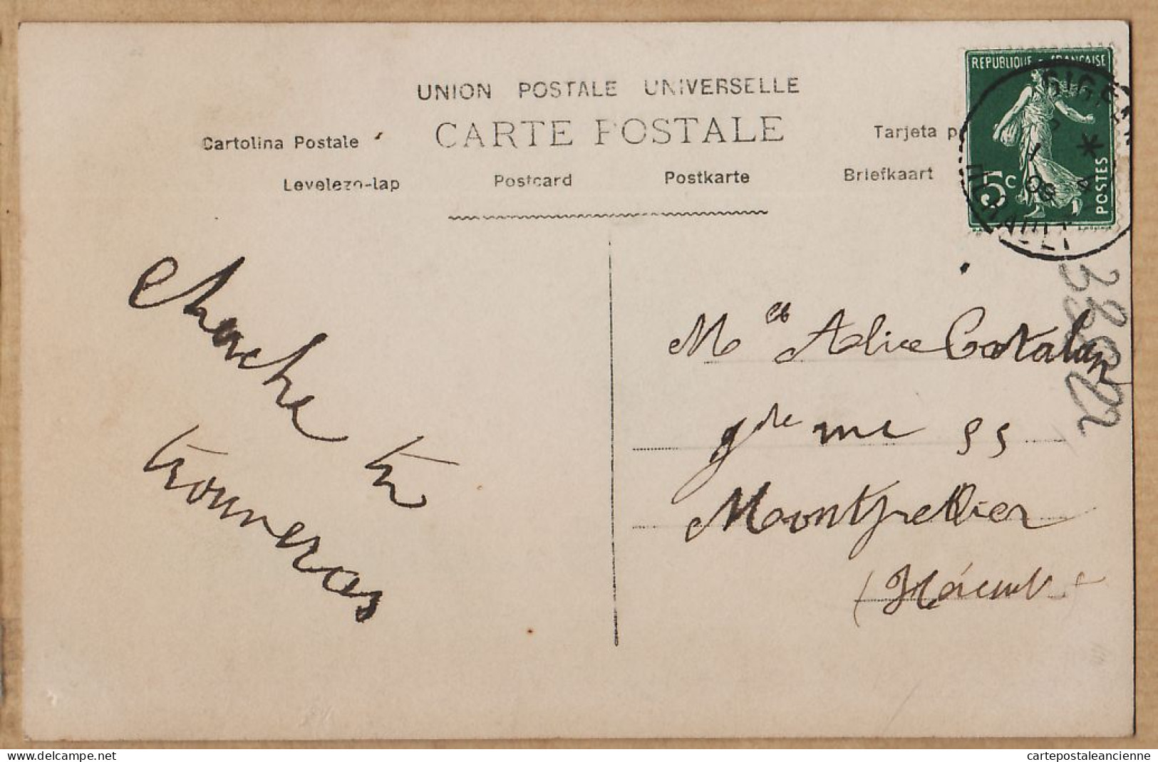 38777  / ⭐ POISSON 1ER AVRIL Fillette 1905s à Alice CATALAN 55 Grand-Rue MONTPELLIER Hérault-Ref 6014 K-4 - 1 April (aprilvis)