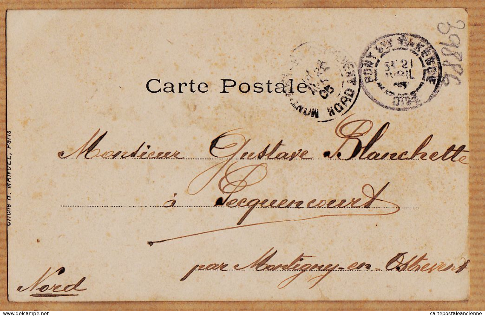 38837  / ⭐ PÂQUES Fillette Oeuf Pont-Ste-Maxence 21-04-1905 à Gustave BLANCHETTE Pecquencourt Montigny-en-Ostrevent - Pâques