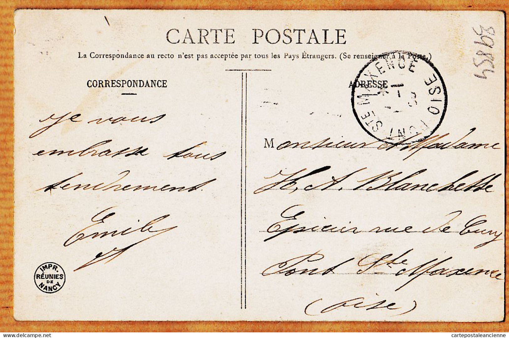 38740  / ⭐ Angelot Cupidon BONNE ANNEE 1906 A TOUS 31-12-1905 à BLANCHETTE Epicier Rue Cury Pont-Ste-Maxence-BERGERE - Nouvel An
