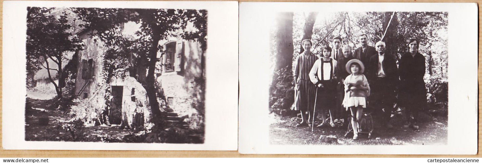 38625 / ⭐ ♥️ Carte-Photo Trouvées Dans Album Famille De L' 34-HERAULT Jeune Fille Aux Béquilles 3 Générations - Other & Unclassified