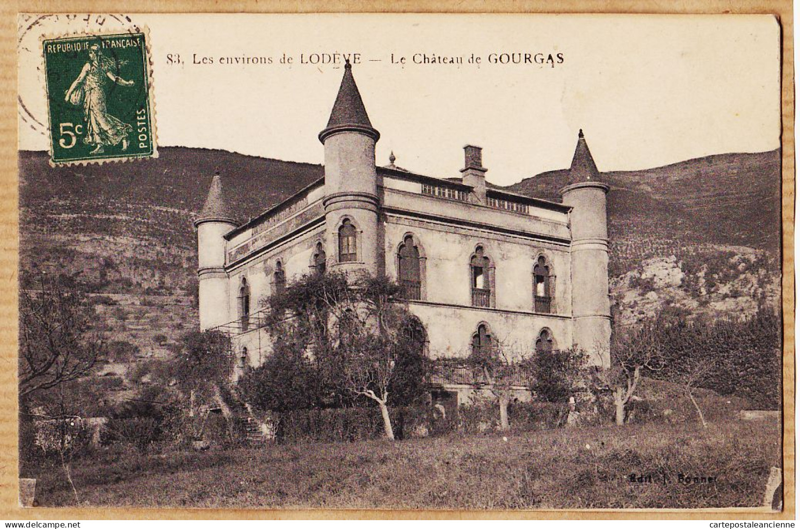 38660 / ⭐ GOURGAS Château Les Environs De LODEVE Hérault 1918 / Edition BONNET 83 - Sonstige & Ohne Zuordnung