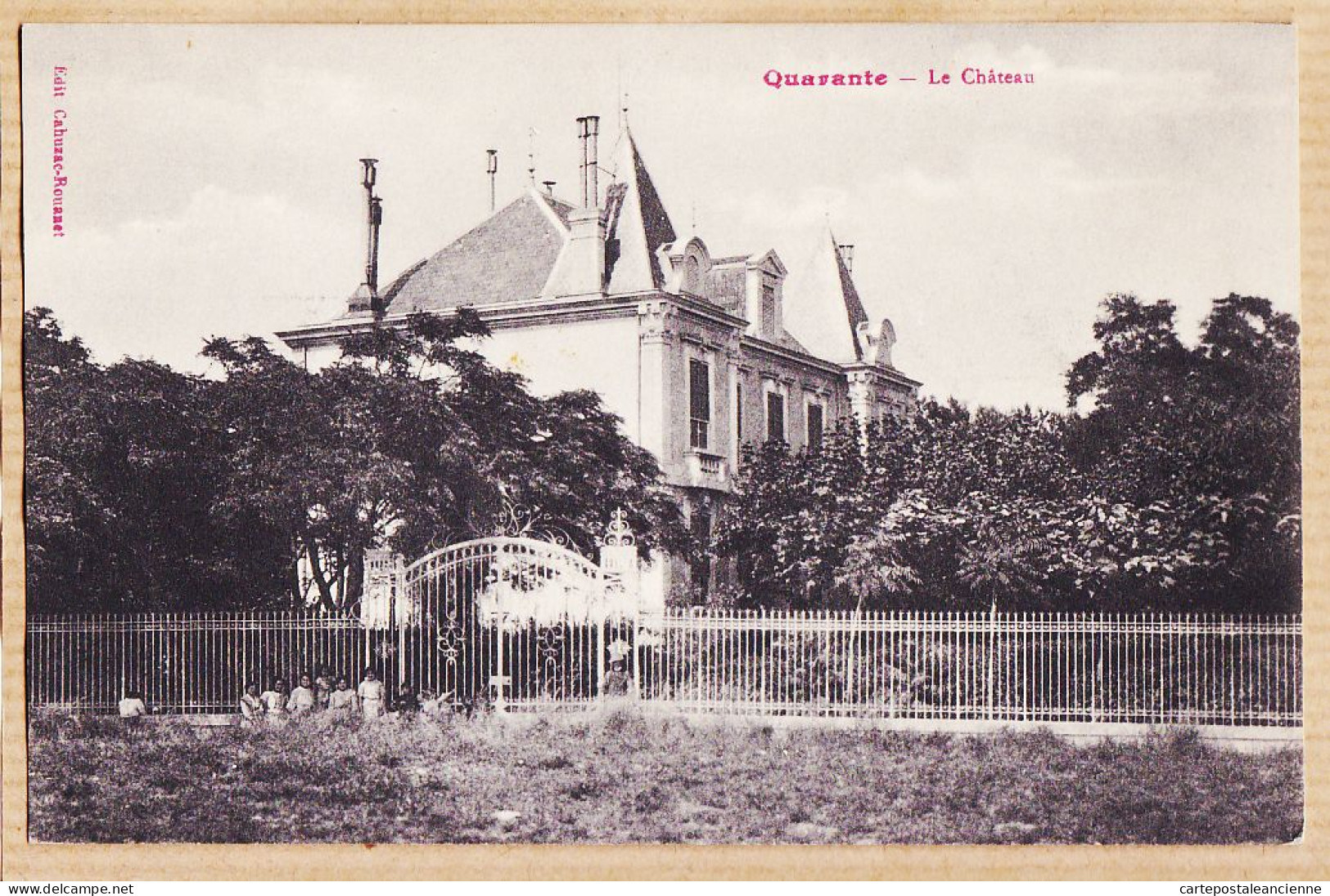 38659 / ⭐ QUARANTE Hérault Le Château Grille 1910s à DELEUZE Cuisinière - Edition CAHUZAC-ROUANET - Autres & Non Classés