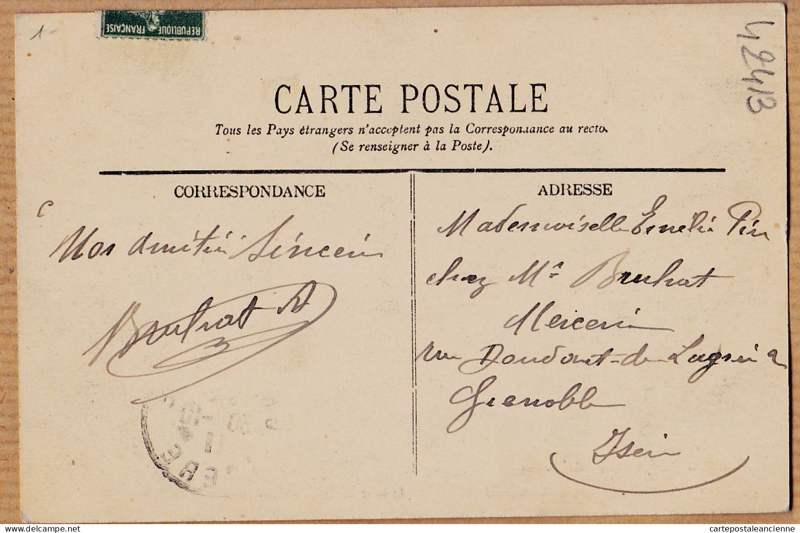 38657 / ⭐ GRAISSESSAC 34-Herault Château Direction Mines 1910s à Emilie PIEU C BRUHAT Mercerie Grenoble-PAUL Buralist - Sonstige & Ohne Zuordnung