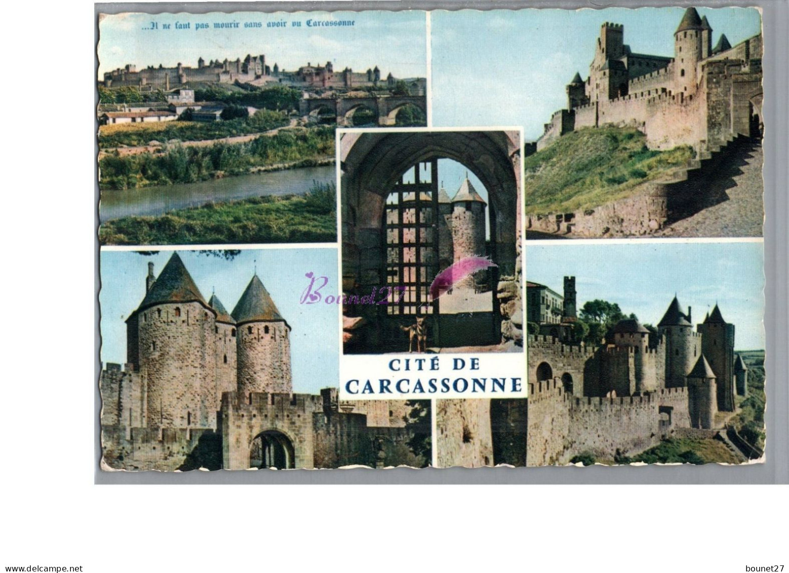 CARCASSONNE 11 - Vue Générale Porte D'Aude Château Comtal Porte Narbonnaise 1960 - Carcassonne