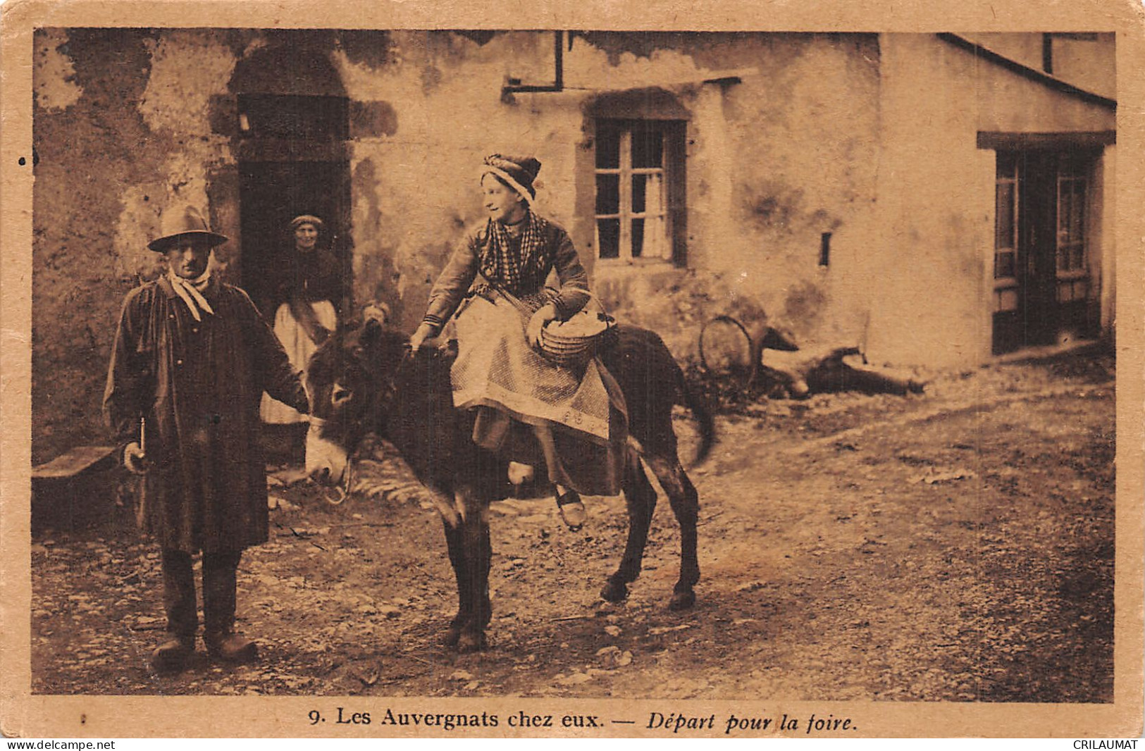 63-AUVERGNE FOLKLORE DEPART POUR LA FOIRE-N°5137-A/0161 - Sonstige & Ohne Zuordnung