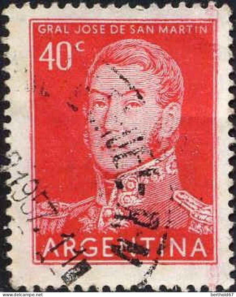 Argentine Poste Obl Yv: 568 Mi:621II Jose De San Martin (Beau Cachet Rond) - Gebraucht