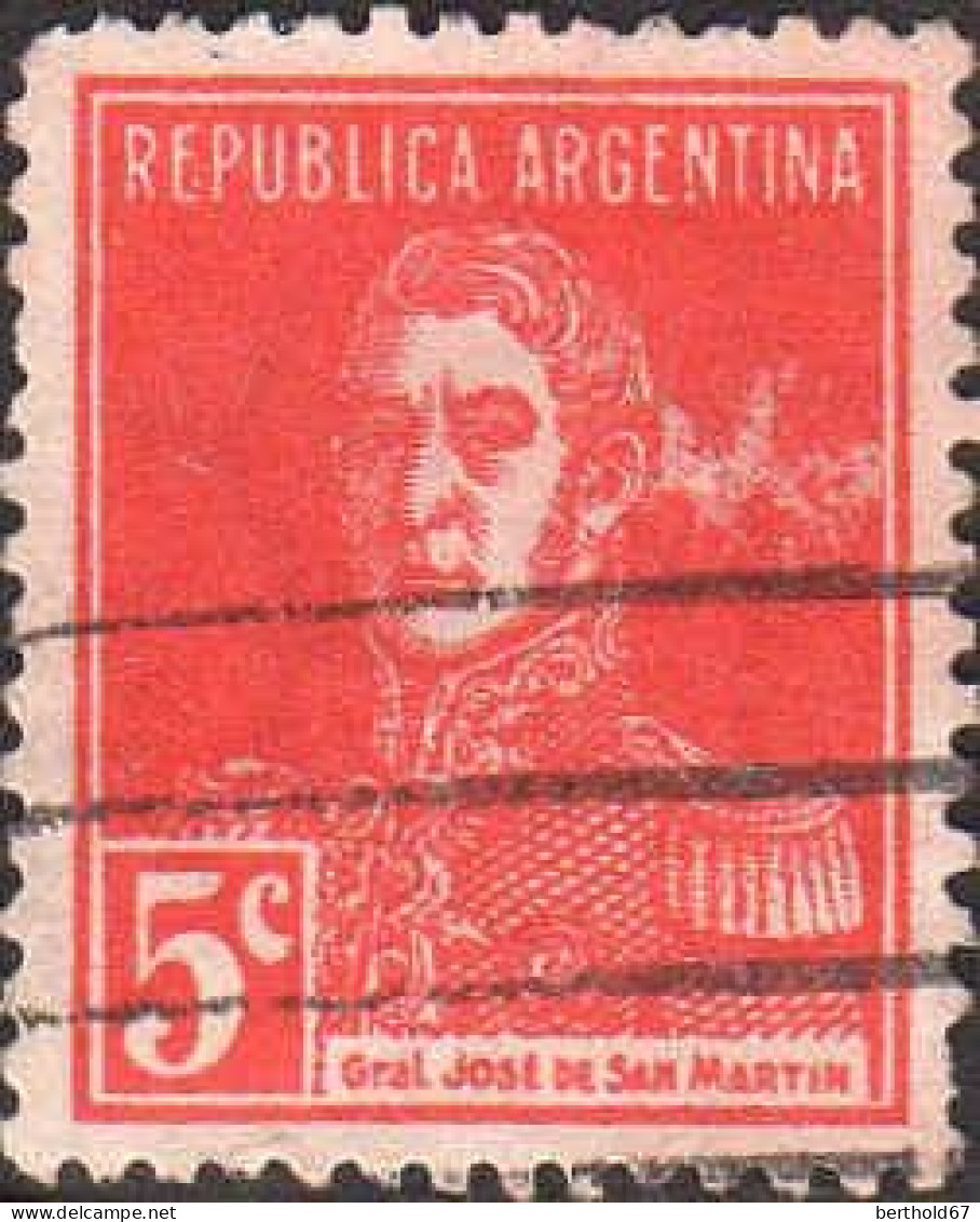 Argentine Poste Obl Yv: 281 Mi:273A José De San Martin (Obl.mécanique) - Usati