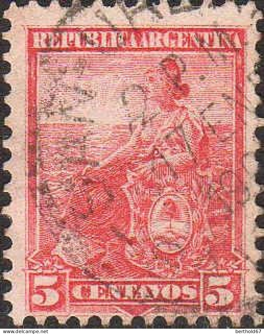 Argentine Poste Obl Yv: 115 Mi:104A Allégorie (TB Cachet Rond) - Oblitérés