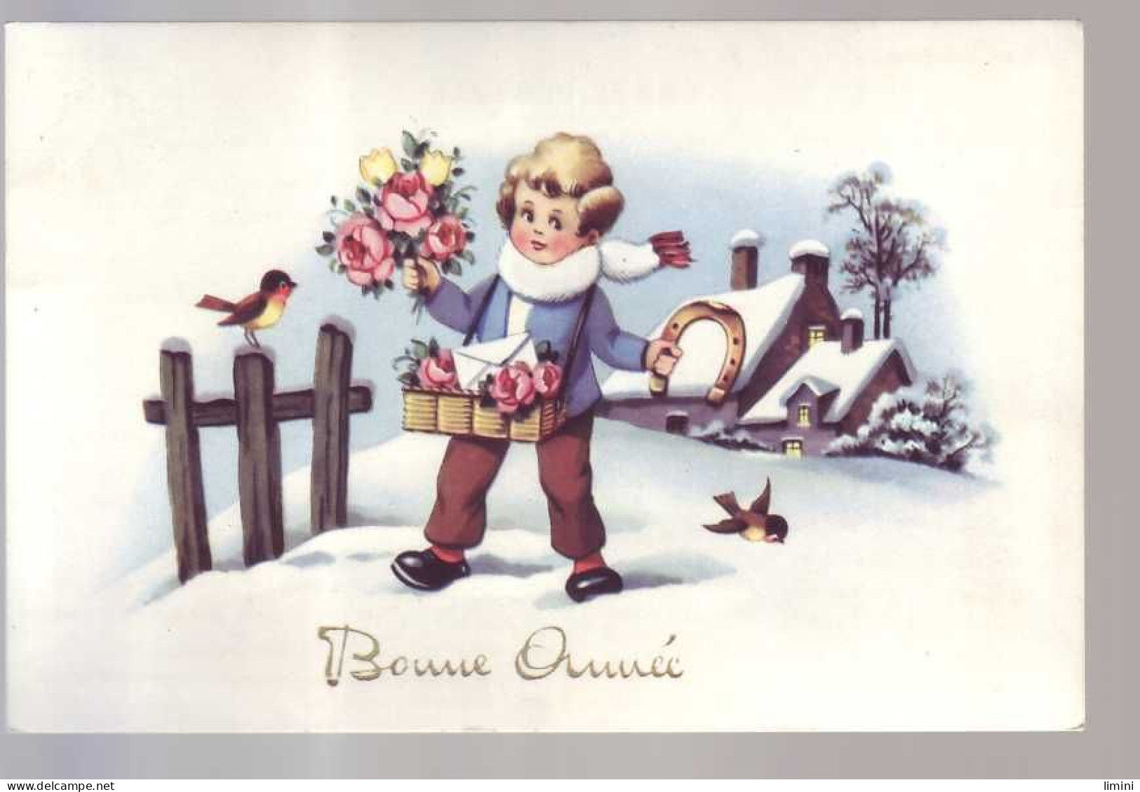 'BONNE ANNÉE - PAYSAGE D''HIVER  Et ENFANTS - ' - New Year