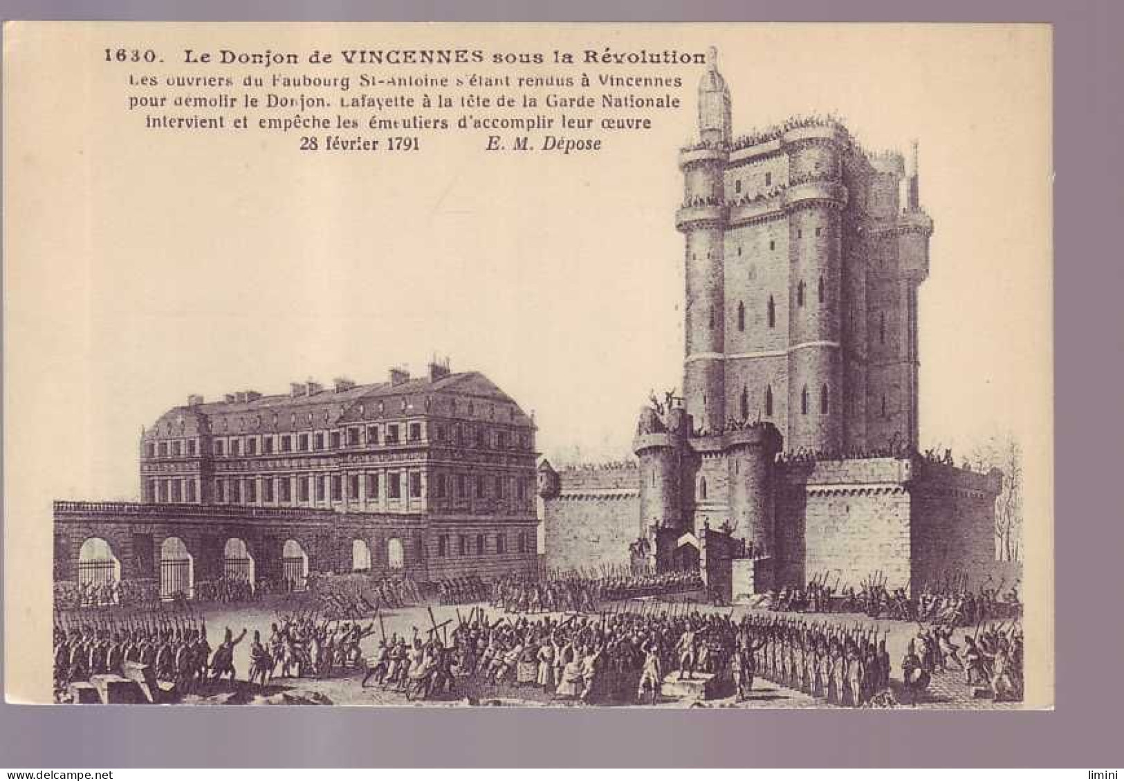 94 - VINCENNES - REPRODUCTION - DONJON Sous La RÉVOLUTION - ANIMÉE -  - Vincennes